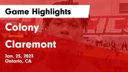 Colony  vs Claremont  Game Highlights - Jan. 25, 2023