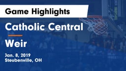 Catholic Central  vs Weir  Game Highlights - Jan. 8, 2019