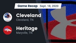 Recap: Cleveland  vs. Heritage  2020