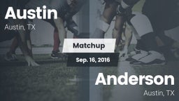 Matchup: Austin  vs. Anderson  2016