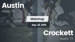 Matchup: Austin  vs. Crockett  2016