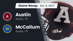 Recap: Austin  vs. McCallum  2017