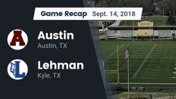 Recap: Austin  vs. Lehman  2018