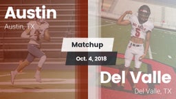 Matchup: Austin  vs. Del Valle  2018