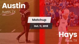 Matchup: Austin  vs. Hays  2018