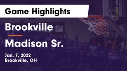 Brookville  vs Madison Sr.  Game Highlights - Jan. 7, 2022