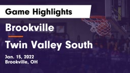 Brookville  vs Twin Valley South  Game Highlights - Jan. 15, 2022
