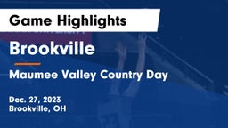 Brookville  vs Maumee Valley Country Day  Game Highlights - Dec. 27, 2023