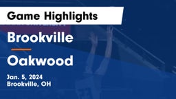 Brookville  vs Oakwood  Game Highlights - Jan. 5, 2024