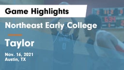 Northeast Early College  vs Taylor  Game Highlights - Nov. 16, 2021