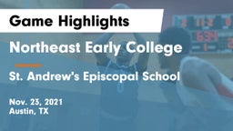 Northeast Early College  vs St. Andrew's Episcopal School Game Highlights - Nov. 23, 2021