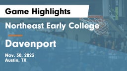 Northeast Early College  vs Davenport  Game Highlights - Nov. 30, 2023