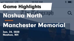 Nashua North  vs Manchester Memorial  Game Highlights - Jan. 24, 2020