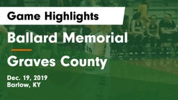 Ballard Memorial  vs Graves County  Game Highlights - Dec. 19, 2019