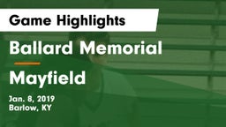 Ballard Memorial  vs Mayfield  Game Highlights - Jan. 8, 2019