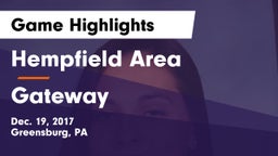 Hempfield Area  vs Gateway  Game Highlights - Dec. 19, 2017