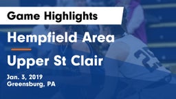 Hempfield Area  vs Upper St Clair Game Highlights - Jan. 3, 2019