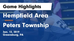 Hempfield Area  vs Peters Township  Game Highlights - Jan. 12, 2019