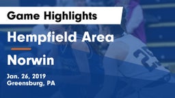 Hempfield Area  vs Norwin  Game Highlights - Jan. 26, 2019