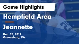 Hempfield Area  vs Jeannette  Game Highlights - Dec. 28, 2019