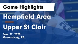 Hempfield Area  vs Upper St Clair Game Highlights - Jan. 27, 2020