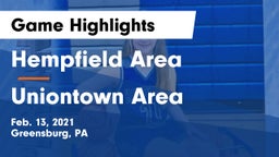 Hempfield Area  vs Uniontown Area  Game Highlights - Feb. 13, 2021