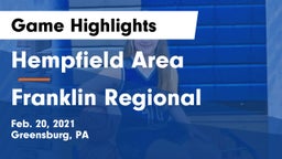 Hempfield Area  vs Franklin Regional  Game Highlights - Feb. 20, 2021
