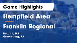 Hempfield Area  vs Franklin Regional  Game Highlights - Dec. 11, 2021