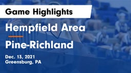 Hempfield Area  vs Pine-Richland  Game Highlights - Dec. 13, 2021