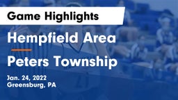 Hempfield Area  vs Peters Township  Game Highlights - Jan. 24, 2022