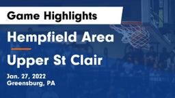 Hempfield Area  vs Upper St Clair Game Highlights - Jan. 27, 2022