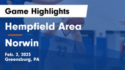 Hempfield Area  vs Norwin  Game Highlights - Feb. 2, 2023