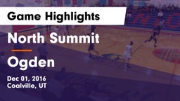 North Summit  vs Ogden  Game Highlights - Dec 01, 2016