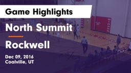North Summit  vs Rockwell Game Highlights - Dec 09, 2016