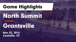 North Summit  vs Grantsville  Game Highlights - Nov 22, 2016
