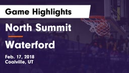 North Summit  vs Waterford Game Highlights - Feb. 17, 2018