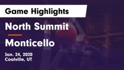 North Summit  vs Monticello  Game Highlights - Jan. 24, 2020