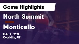 North Summit  vs Monticello  Game Highlights - Feb. 7, 2020