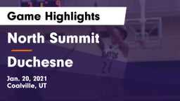 North Summit  vs Duchesne  Game Highlights - Jan. 20, 2021