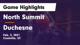 North Summit  vs Duchesne  Game Highlights - Feb. 3, 2021