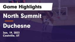 North Summit  vs Duchesne Game Highlights - Jan. 19, 2022