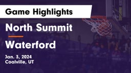 North Summit  vs Waterford Game Highlights - Jan. 3, 2024