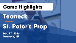 Teaneck  vs St. Peter's Prep  Game Highlights - Dec 27, 2016