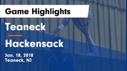 Teaneck  vs Hackensack  Game Highlights - Jan. 18, 2018