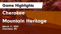 Cherokee  vs Mountain Heritage  Game Highlights - March 11, 2024