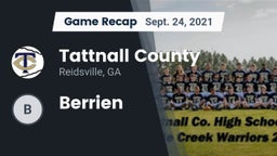 Recap: Tattnall County  vs. Berrien 2021