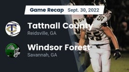 Recap: Tattnall County  vs. Windsor Forest  2022