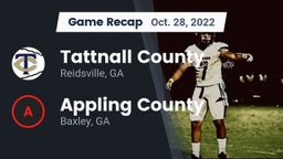 Recap: Tattnall County  vs. Appling County  2022