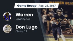 Recap: Warren  vs. Don Lugo  2017