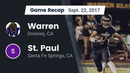 Recap: Warren  vs. St. Paul  2017